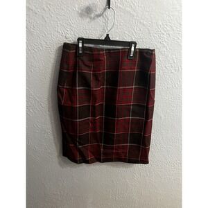 Vintage Charter Club Skirt Women 4P Plaid 100% New Pure Wool Wrap Mini Lined